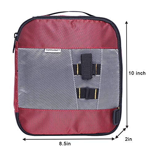 Kylebooker Soft Plastic Bait Storage Binders Organizer Saltwater Fishing Lure Leader Wallet Tackle Binder Bag - color: Red