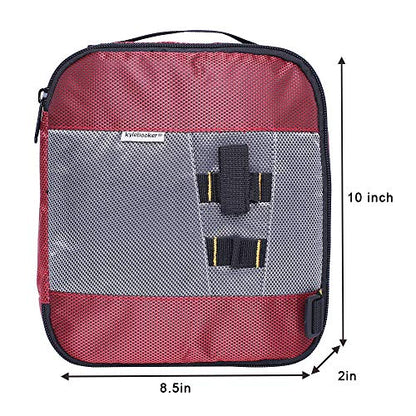 Kylebooker Soft Plastic Bait Storage Binders Organizer Saltwater Fishing Lure Leader Wallet Tackle Binder Bag - color: Red