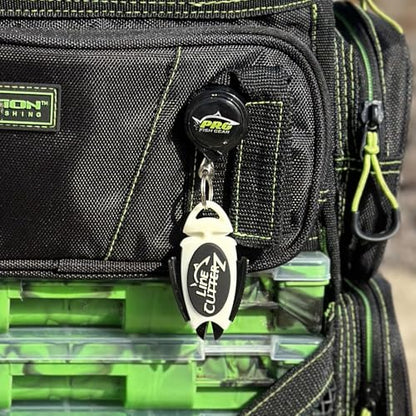 LINE CUTTERZ Patented Dual Hybrid Ceramic Cutter + Stainless Steel Micro Scissors Fishing Line Clipper - Glow-in-the-Dark - color: Glow-in-the-dark