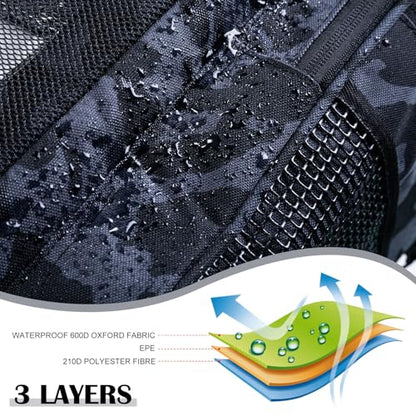 Goture Large Tackle Bag,Store Up to 8PCS 3700 Plus 4PCS 3600 Tackle Trays(Not Included),Water Resistant Saltwater Gear Storage Big Fishing Bag with EVA Bottom,Gifts for Men(21.65"x11.8"x15.16") - color: A1 Camo 2 Extra Large Without Trays