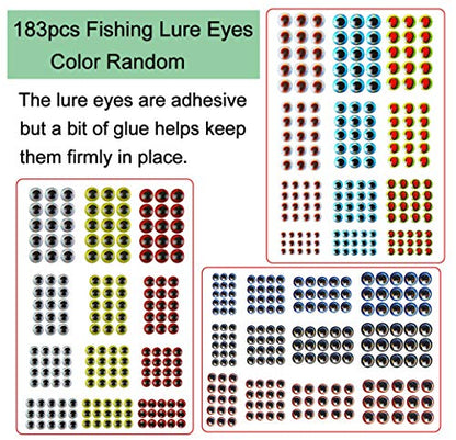 Unpainted Fishing Lures Making Kit DIY Blank Lures Crankbaits Minnow Jerkbait Hard Bait Set with Treble Hooks, Split Rings, Lure Eyes, Lure Stickers Lure Making Supplies Make Your Own Fishing Lures - style: 276pcs Lure Making Kit