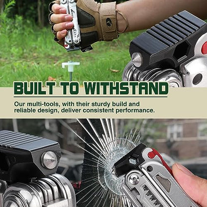 MOSSY OAK Multitool, 19-in-1 Stainless Steel Multi Tool Pliers, Self-locking EDC Gear with Sheath for Outdoor, Survival, Camping, Hiking, Father Day Gifts - style: 19-in-1 Self-Locking EDC Tool