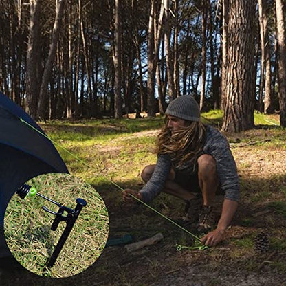 8 Pack Tent Stakes Heavy Duty Metal Tent Pegs for Camping Steel Tent Stakes 8 inch Unbreakable and Inflexible - size: 8 IN