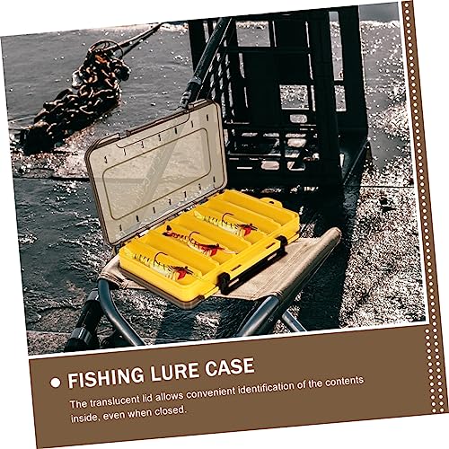 2pcs Fishing Lure Organizer Drain Design Multi-Compartment Bait Storage Box for Soft and Hard Lures for Freshwater Fishing Gear and Accessories