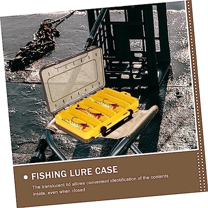 2pcs Fishing Lure Organizer Drain Design Multi-Compartment Bait Storage Box for Soft and Hard Lures for Freshwater Fishing Gear and Accessories