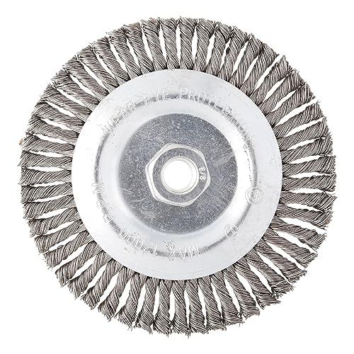 Mercer Industries 186031B - 6" x 3/16" x 5/8"-11 Premium Stringer Bead Wire Wheel, .020 Tempered Steel Wire - color: .020 Tempered Steel, size: 6" x 3/16" x 5/8"-11, style: Stringer Bead Wire Wheel