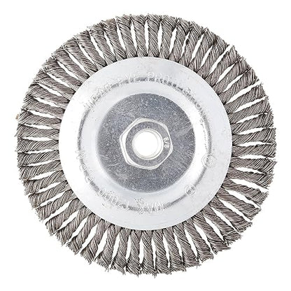 Mercer Industries 186031B - 6" x 3/16" x 5/8"-11 Premium Stringer Bead Wire Wheel, .020 Tempered Steel Wire - color: .020 Tempered Steel, size: 6" x 3/16" x 5/8"-11, style: Stringer Bead Wire Wheel