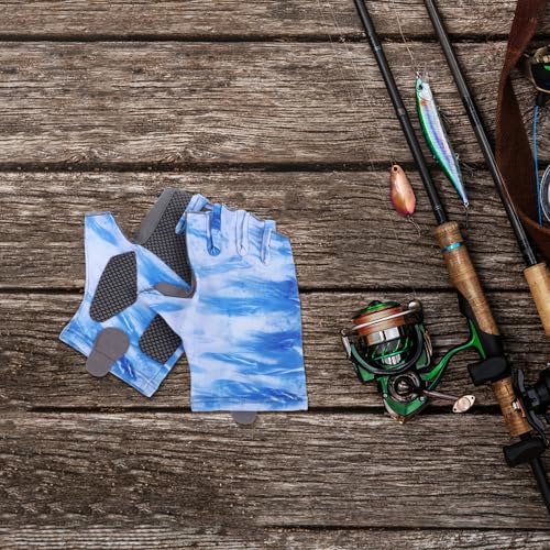 BESPORTBLE Fishing Gloves UV Protection Upf50+ Sun Protection Non-Slip Sturdy Outdoor Gloves Cooling Breathable for Men and Women Medium