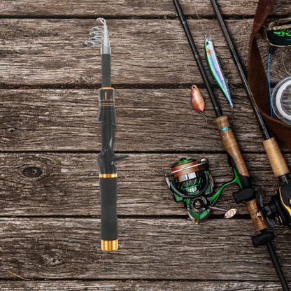 VICASKY Telescoping Fishing Pole Portable Extendable Fishing Rod for Saltwater and Freshwater Lightweight Travel Rod with Ergonomic Handle for Precision Casting