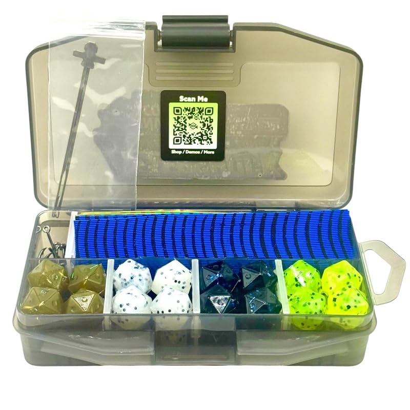 Aftershock Fuzzy Dice Soft Plastic Bait Kit - Alive Rubber Skirted Dice Lures for Bass, Crappie, Panfish & Trout