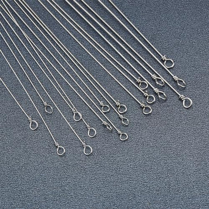 SUPERFINDINGS 120Pcs 4 Bags 4 Styles Stainless Steel Wire Spinner Baits 8.7-16cm Stainless Steel Fishing Spinner Shaft Fishing Looped Spinner Shaft for Fishing Lure Making Supplie