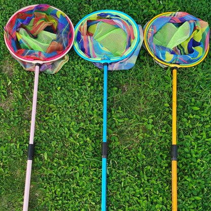 Kids Fishing Net, 3 Pack Telescopic Landing Net with Aluminum Pole Handle, Beach Nets Toys for Kids, Butterfly Net Bug Net, Fish Net Crab Nets Fishing Gear for Kids Youth, Outdoor Playing