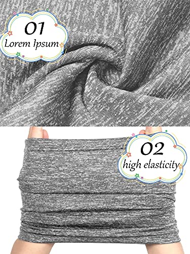 SATINIOR 4 Pieces Kids Summer Neck Gaiter Unisex Cooling Face Cover Scarf Breathable Sun Bandana Fishing Cycling Mask - color: Black, Grey, Light Grey, Lined Black