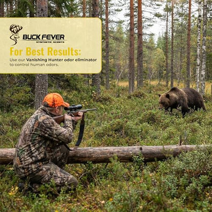 Buck Fever Bear Juice – Synthetically Formulated Bear Bait Attractant – Non-Spoiling, Sweet Synthetic Bear Attractant Scent for Trail Camera - size: 4oz