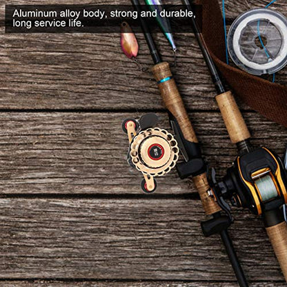 Inline Ice Fishing Reel, All Metal Fishing Wheel 3.6:1 Positioning with Magnetic Automatic Line Out Device for Raft, Lake, Sea, Rock Fishing - size: Right Hand