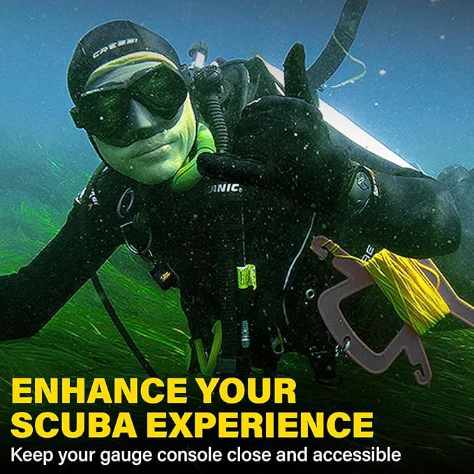Gear Keeper Scuba Retractable Lanyard for Dive Console & Depth Gauge - Keeps Scuba Gear Secure & Accessible - Made in USA - size: Chest Mount (Mini), style: Hd Rotating Snap Clip