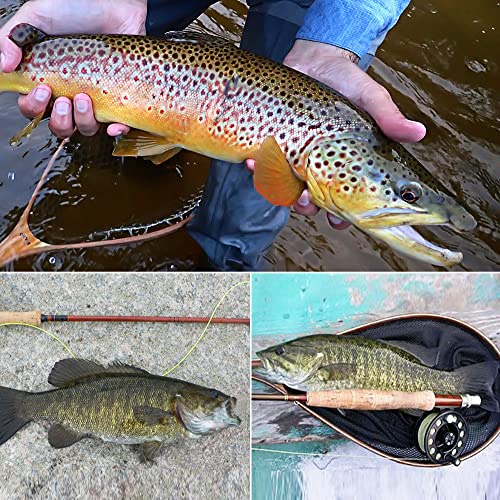 YZD Realistic Fly Fishing Dry Wet Nymph Trout Flies Topwater Lures for Freshwater Saltwater High Simulation Hand Tie Lure Kits 6 pcs