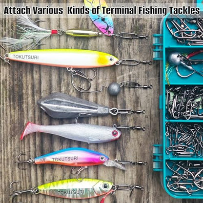Fishing Power Clips Quick Change Speed Clips Fishing Swivels Snaps Easy Clips Fishing Swivel Ez Clip Snaps Fishing Tackle Black - size: F (65 Lbs) 40Pcs