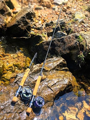RIFT Apache II Fly Fishing Rod – Carbon Fiber Telescopic Fishing Rod – One-Piece Travel Fishing Rod – Fast Action Fly Rod with Aluminum Reel Seat, Stainless Guides, and Folding Hook Keeper