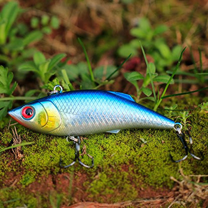 Sougayilang Minnow Fishing Lures Crankbaits Set Fishing Hard Baits Swimbaits Boat Topwater Lures for Trout Bass Perch Fishing - color: Style-B 10PCS