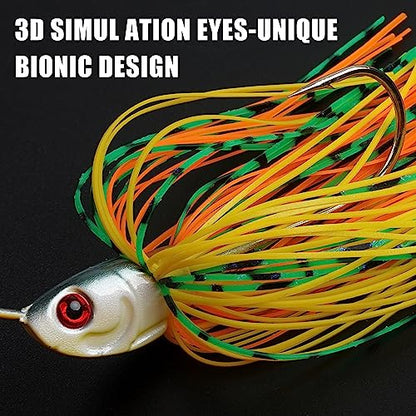Spinner Baits Bass Fishing Lures Spinnerbaits Kit,Colorado Blades Jig Spinner Bait Lures Multicolor Buzzbait Swimbait Spinnerbait for Bass Trout Salmon Pike Crappie Fishing - color: 12pcs Spinner Baits