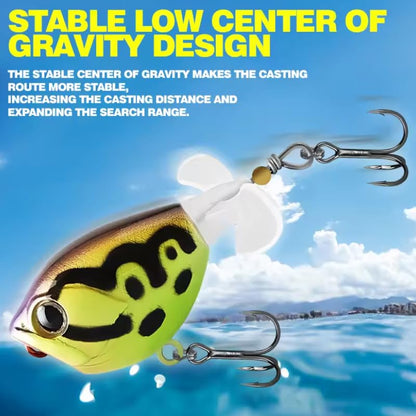 6-pcs Long Cast Propeller Lure 0.21oz / 2.09in 0.39oz / 2.36in Topwater Micro Popper Lure, Bionic Fishing Bait ﻿ - size: 0.39oz / 2.36in 6pcs