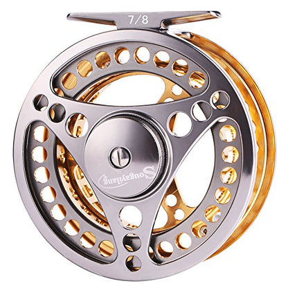 Sougayilang Fly Fishing Rod Reel Combos with Lightweight Portable Fly Rod and CNC-machined Aluminum Alloy Fly Reel,Fly Fishing Complete Starter Package - color: Fly Fishing Full Kit 5-6#