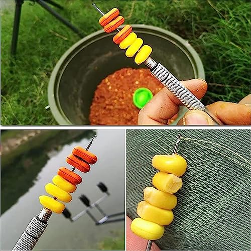 5 in 1 Baiting Needle Tool Fishing Rigging Baits Kits Tool Set Baits Boilie Drill Stringer for Making Rigs Stainless Steel Baiting