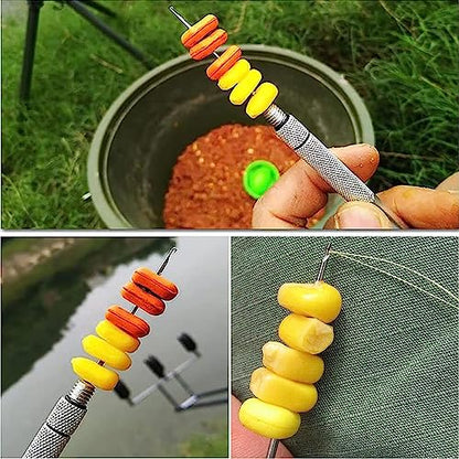 5 in 1 Baiting Needle Tool Fishing Rigging Baits Kits Tool Set Baits Boilie Drill Stringer for Making Rigs Stainless Steel Baiting