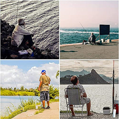 Fishing Rod Holder, 4 Pack Fishing Pole Holders Ground, Rod Holders for Bank Fishing, Beach Support Stand Reinforced PVC, 4 Free Alarm Bells - style: White