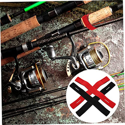 VANZACK 8pcs Fishing Rod Straps Set Rod Fixing Band for Car Holder Pole Carrier Sleeve for Outdoor Fishing