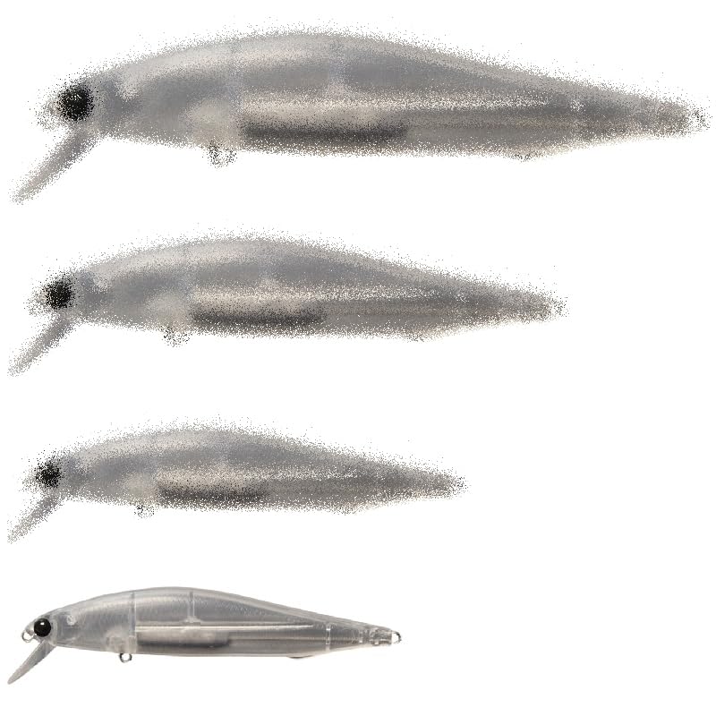 10 Blank Unpainted Minnow Crankbait Topwater Lipless Jerkbait Fishing Lures V5 - color: UPM231P10