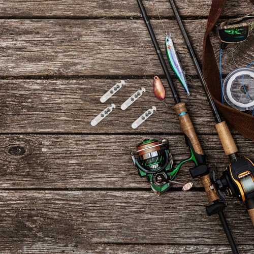 GANAZONO 60pcs Fishing Weights and Rattle Beads Kit, Iron Sinkers Assorted Small Medium Large Sizes for Bass and Freshwater Tackle, Outdoor Fishing Terminal Gear Accessory