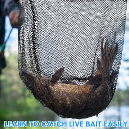 Threehoney Set of 4 Saltwater Fishing Cast Net, Foldable Fish Bucket, Folding Fishing Landing Net, and 110lb Digital Scale, 6 Gallon Live Fish Bait Bucket - color: Blue, size: 4ft