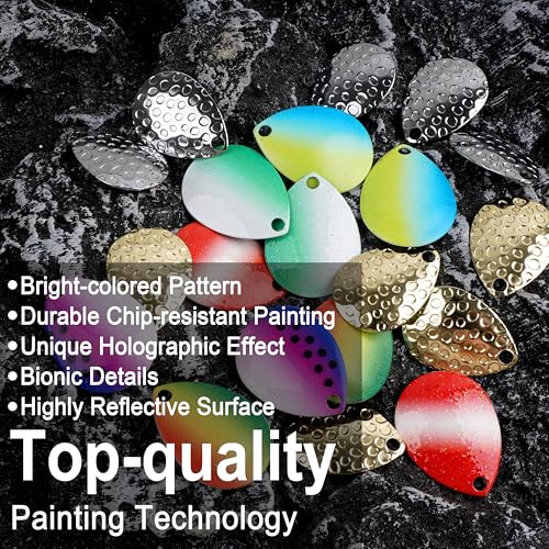 Fishing Lure Making Supplies Kit 210pcs DIY Spinner Making Kit Colorado Blades Hooks Rig Foam Floats Clevis Stack Beads for Walleye Rigs Trolling Rigs Crawler Harness Trout Bass Salmon