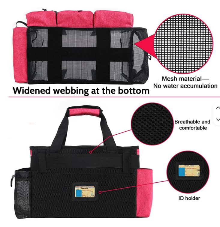 werable Cleaning Caddy Organize Bag with Spray bottle & Towel,Handles for Cleaners & Housekeeper,Bathroom,Under Sink & Car Cleaning Tool Organizers Bag with Adjustable Shoulder Strap&Waist Belt (Red) - color: Red