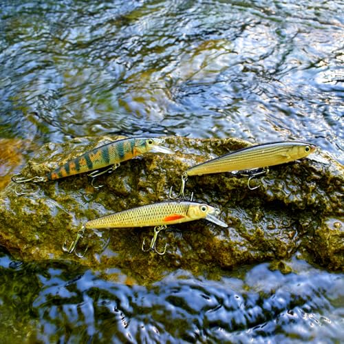 Fishing Lure Swimbait Crankbait Trout Bass Catfish Muskie Bait Fishing Accessories Fishhook Hunting - color: Minow-4.1''-3PCS-Set A