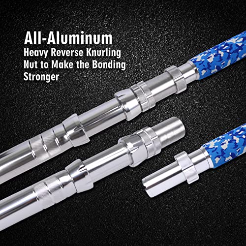 Fiblink Fishing Trolling Rod 1 Piece/2 Piece Saltwater Offshore Heavy Roller Rod Big Game Conventional Boat Camo Fishing Pole (6'/6'6",30-50lb/50-80lb/80-120lb) - style: 6'6" 80-120lbs 2pc-bent