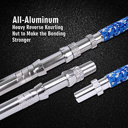 Fiblink Fishing Trolling Rod 1 Piece/2 Piece Saltwater Offshore Heavy Roller Rod Big Game Conventional Boat Camo Fishing Pole (6'/6'6",30-50lb/50-80lb/80-120lb) - style: 6' 80-120lbs 2pc-bent & Straight
