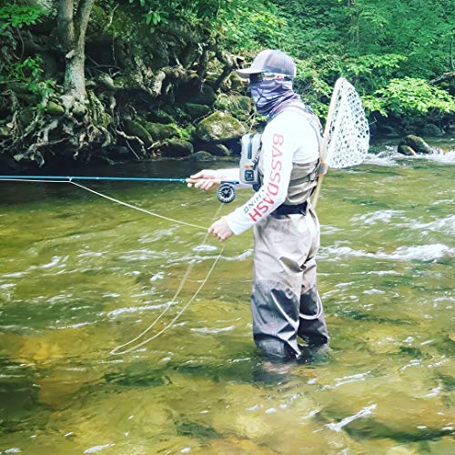 BASSDASH UPF 50+ UV Sun Protection Neck Gaiter Fishing Mask Hunting Kayaking Hiking Cycling Ski Sports - color: Grey Camo