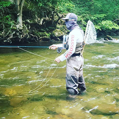 BASSDASH UPF 50+ UV Sun Protection Neck Gaiter Fishing Mask Hunting Kayaking Hiking Cycling Ski Sports - color: Grey Camo
