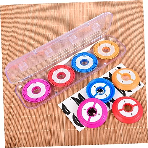 Happyyami 8-Side Silicone Fishing Line Bobbin Spools Random Color Fishing Tackle Storage Box Sturdy Reel Holder for Anglers