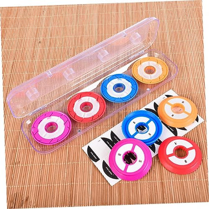 Happyyami 8-Side Silicone Fishing Line Bobbin Spools Random Color Fishing Tackle Storage Box Sturdy Reel Holder for Anglers