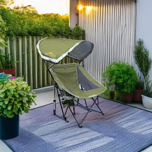 GCI Outdoor Pod Rocker Outdoor Rocking Chair with SunShade Canopy - color: Loden Green, style: Sunshade Rocker
