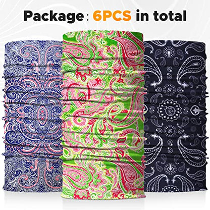 JOEYOUNG Headwear, Bandana, Neck Gaiter Head Wrap Headband Balaclava Magic Scarf - color: A-boho 2