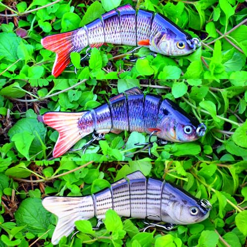Fishing Lure Swimbait Crankbait Trout Bass Catfish Muskie Bait Fishing Accessories Fishhook Hunting - color: Shad-3.8''-3PCS-Set B