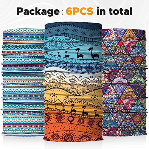 JOEYOUNG Headwear, Bandana, Neck Gaiter Head Wrap Headband Balaclava Magic Scarf - color: A-new Boho