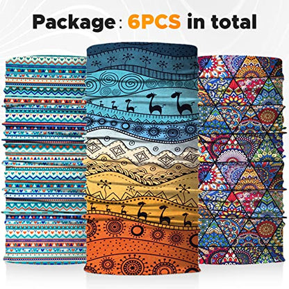 JOEYOUNG Headwear, Bandana, Neck Gaiter Head Wrap Headband Balaclava Magic Scarf - color: A-new Boho