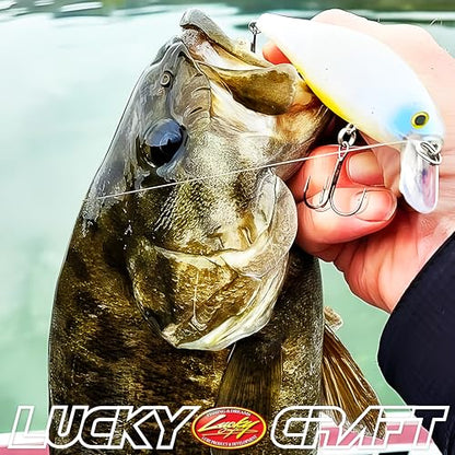 LUCKY CRAFT Pointer 128SP, Freshwater Lake Bass Fishing Lure, Jerkbait, Suspending, Fishing Gear, Fishing Accessories, Fishing Tackle - color: 553 Silver Cheek Clear Water Shad