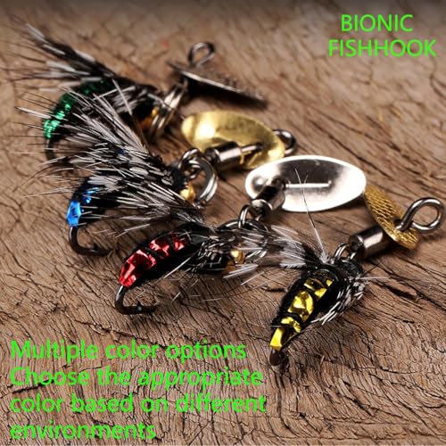 Fly Fishing Lures Kit Fishing Fly,Fly Fishing Kit Fly Fishing Lures,Handmade Lures Assortment Kit Artificial Bait Hooks for Bass Trout Salmon Fishing,Suitable for Freshwater and Saltwater - size: Bionic Poisonous Fly (Revised Version)